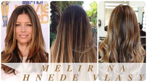 ukážka melírovaných vlasov s hnedo-blond prechodom