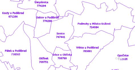 Mapa Senice s vyznačenými kaderníctvami