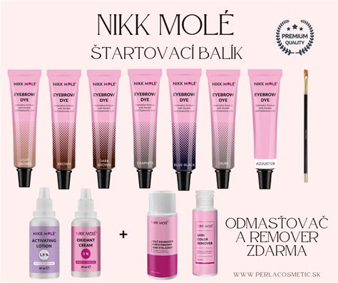 Paleta odtieňov farieb na obočie Nikk Molé