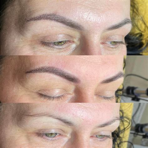 permanentný make-up pred a po