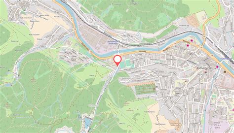 mapa centra mesta Ružomberok
