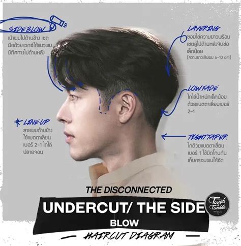 Schéma účesu Undercut