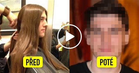 Muž si necháva strihať vlasy