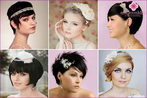 Prehľad svadobných doplnkov vhodných pre krátke vlasy