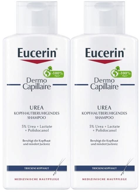 fľaštička šampónu Eucerin DermoCapillaire s textúrou peny