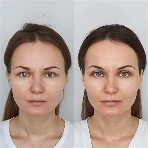 Porovnanie pred a po zafarbení obočia