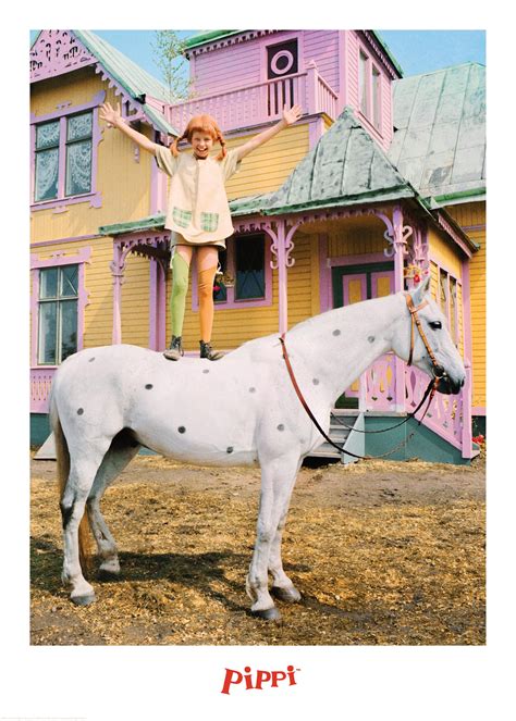 Ilustrácia Pippi Dlhej Pančuchy s koňom a opicou