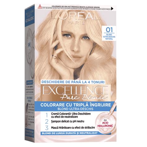 porovnanie farebných odtieňov blond v palete Excellence