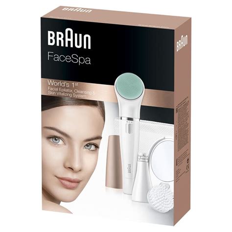 Detailný záber na epilátor Braun FaceSpa 851V s príslušenstvom