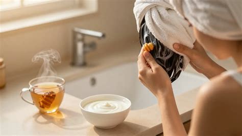 Muž si aplikuje kondicionér