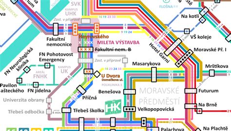 Dopravná schéma Dúbravky s linkami MHD