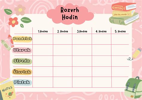 Rozvrh hodín s blokovým vyučovaním