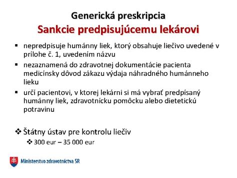 Generická preskripcia liekov