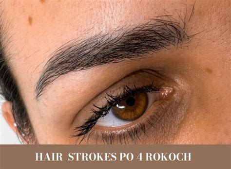 ukážka prirodzeného obočia vytvoreného technikou hair strokes