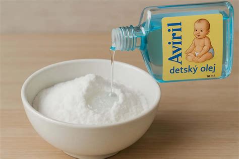 Detský olej a žiletka na holenie