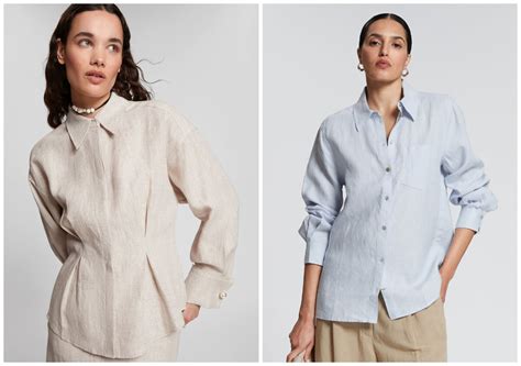 Rôzne strihy dámskych ľanových košieľ