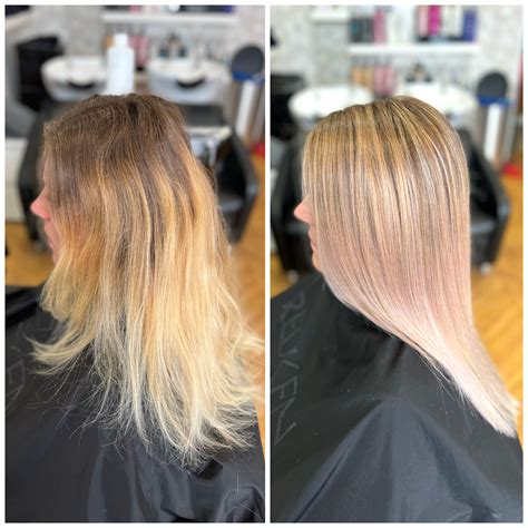 porovnanie vlasov pred a po profesionálnom zosvetlení