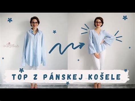 Ukážka upcyklovaného topu z pánskej košele