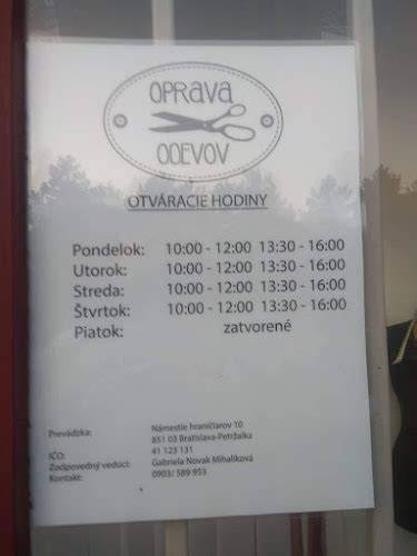 Oprava odevov