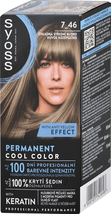 Produkt Syoss Color permanentná farba na vlasy 7-46 Chladná stredná blond