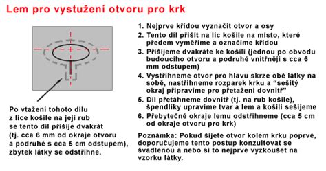 Dokončený lem krku