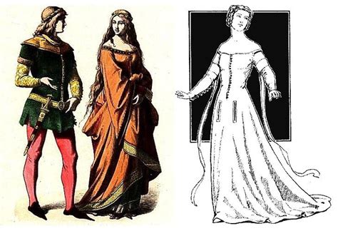 Gotické odevy 14. storočia: Mužská tunika a ženské šaty