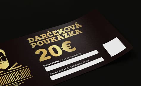 Vizuál darčekovej poukážky Mroyal barbershop