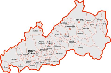 Mapa obce Kostolná-Záriečie a okolia