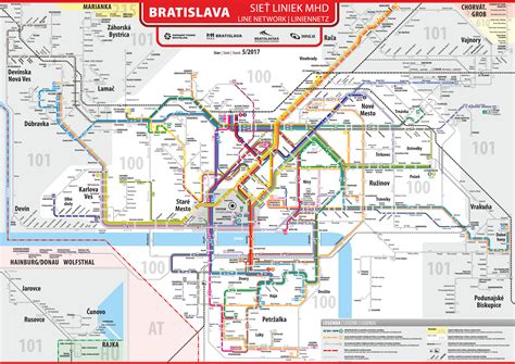 Mapa autobusových liniek v Bratislave