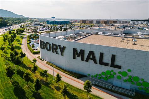 Mapa s vyznačenou polohou obchodného centra Bory Mall