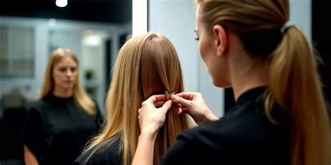 spokojná klientka po úprave vlasov v salóne