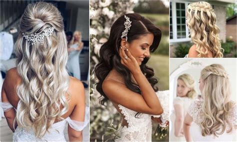 polorozpusteny svadobny uces s jemnymi vlnami