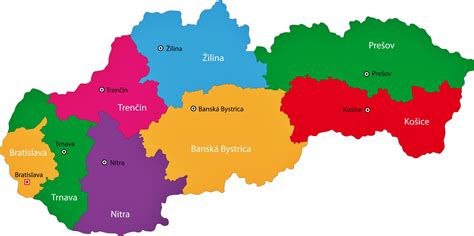 Mapa Slovenska s vyznačenými mestami, kde sa nachádzajú uvedené salóny