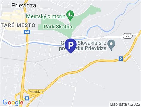 Mapa okolia Kaderníctva Zuzana Sever v Prievidzi