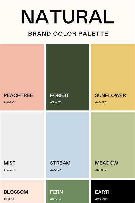 Paleta odtieňov farieb Palette Natural Colors