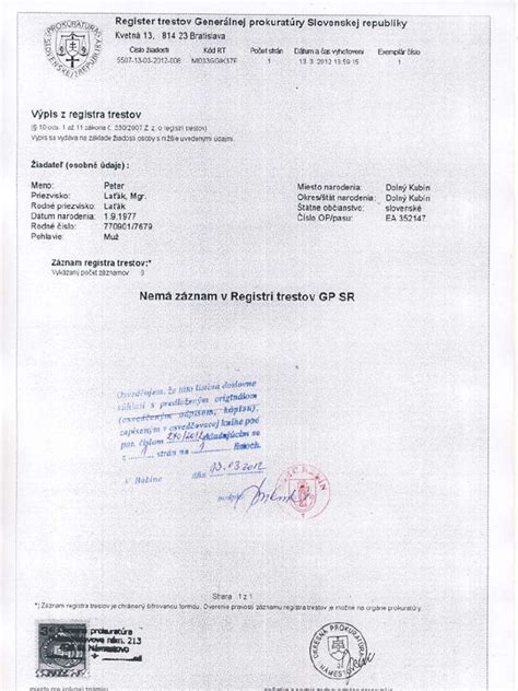 Chronológia zápisov a výmazov z registra