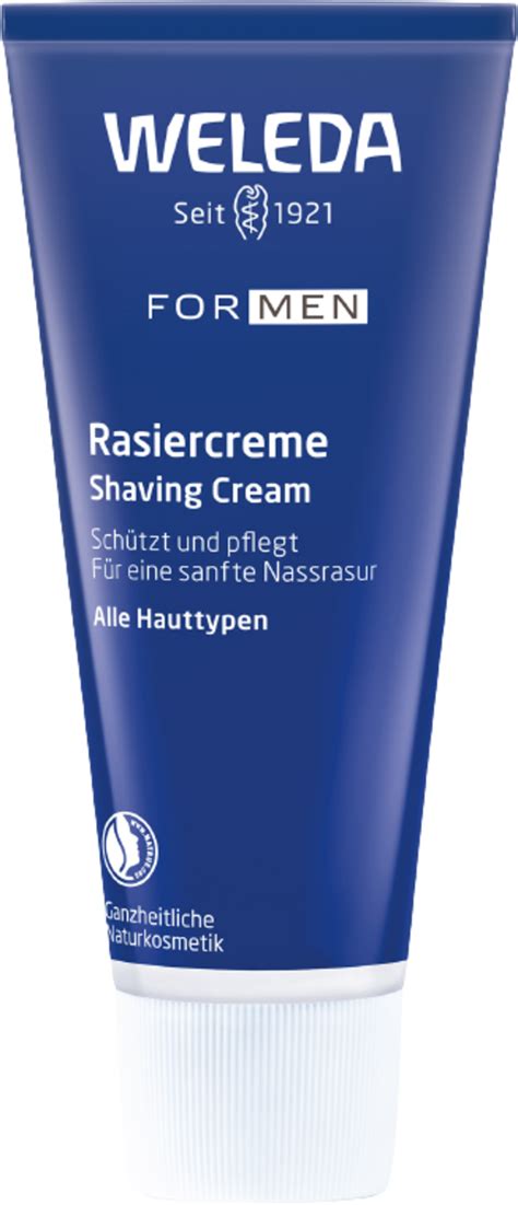 Detailný záber na textúru krému na holenie Weleda