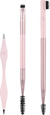 nástroje na úpravu obočia: pinzeta, nožničky, kefka