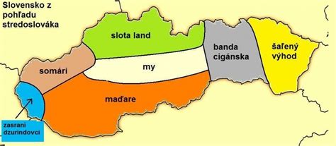 mapa nárečových oblastí Slovenska