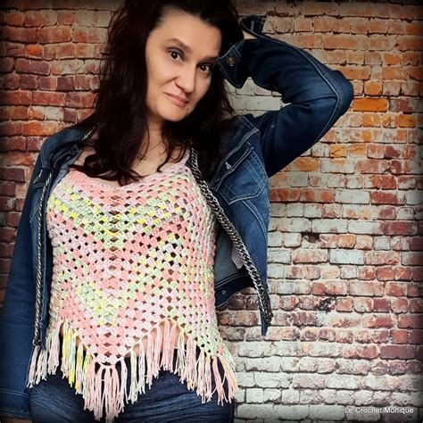 Vzor a stehy pre jednoduchý háčkovaný top