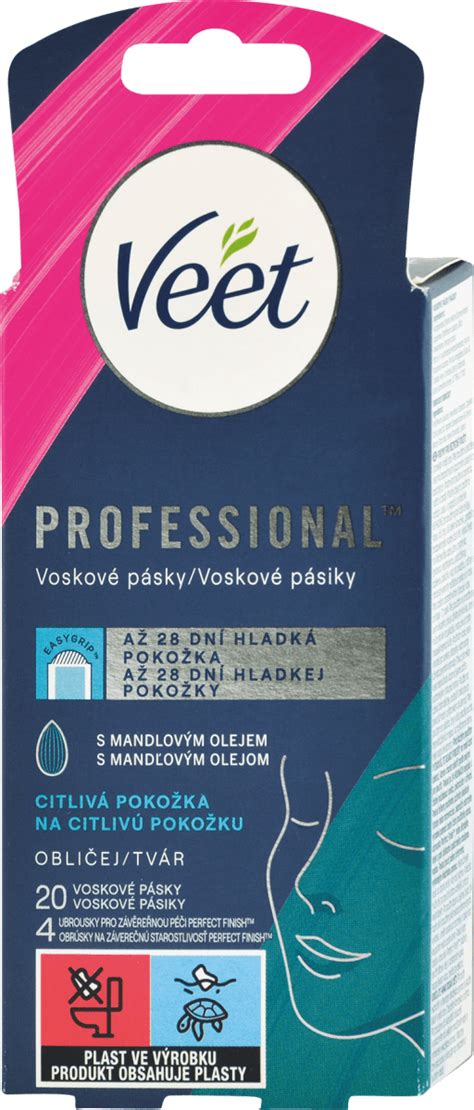 depilačné voskové pásiky Veet pre citlivú pokožku tváre