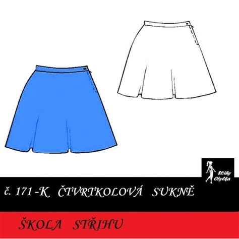 Ilustrácia strihu áčkovej sukne