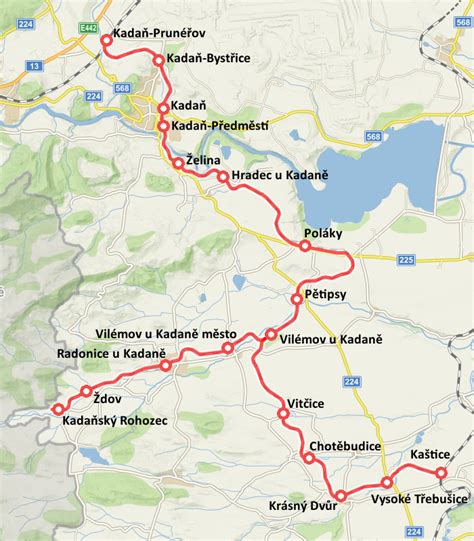 Mapa Trenčianskej Teplej s vyznačenými kaderníctvami a zastávkami