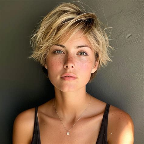 Pixie strih na okrúhlej tvári
