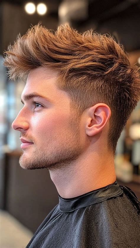 Muž s účesom Modern Fauxhawk