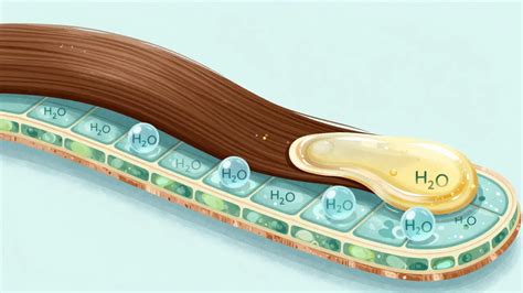 Schéma: Ako kondicionér pôsobí na vlasové vlákno