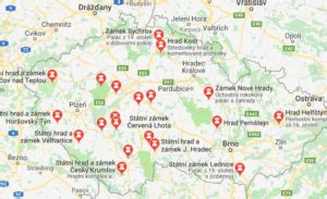Mapa regiónu Nové Zámky s vyznačenými obcami