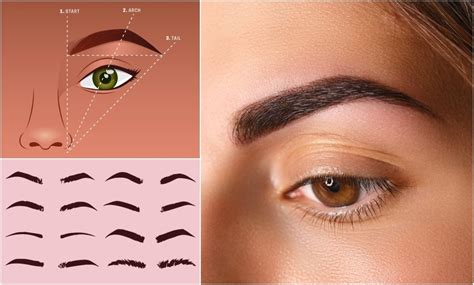 Porovnanie rôznych tvarov obočia a ich vplyv na tvár