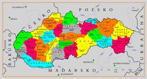 Mapa regiónov slovenských krojov