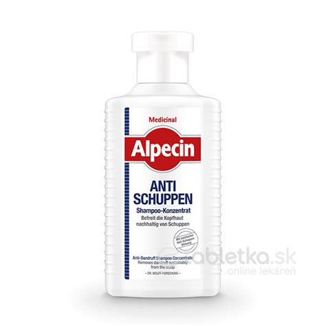 fľaštička šampónu Alpecin Medicinal na bielom pozadí